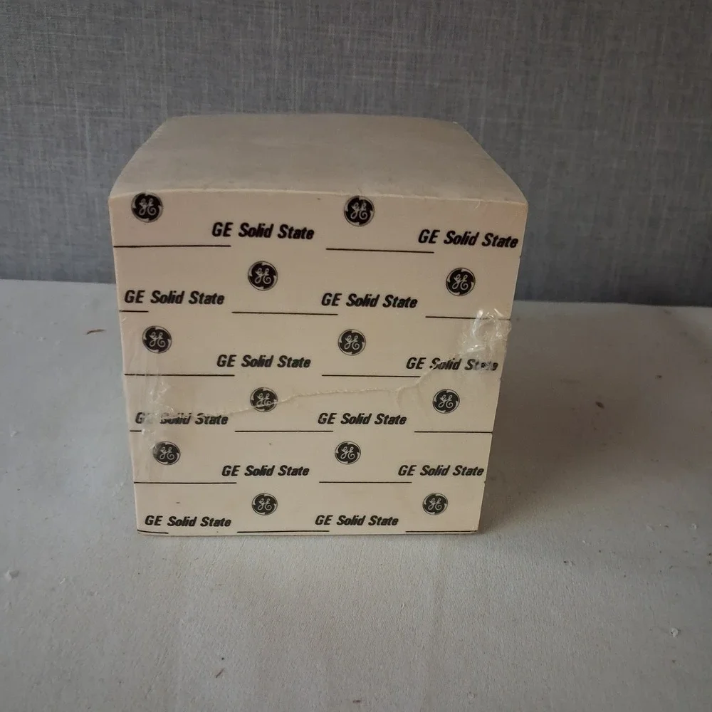 Vintage GE Solid State Scratch Paper Cube Memo Note Pad Desk Office 4x4